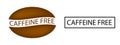 Caffeine free bean-shaped logo